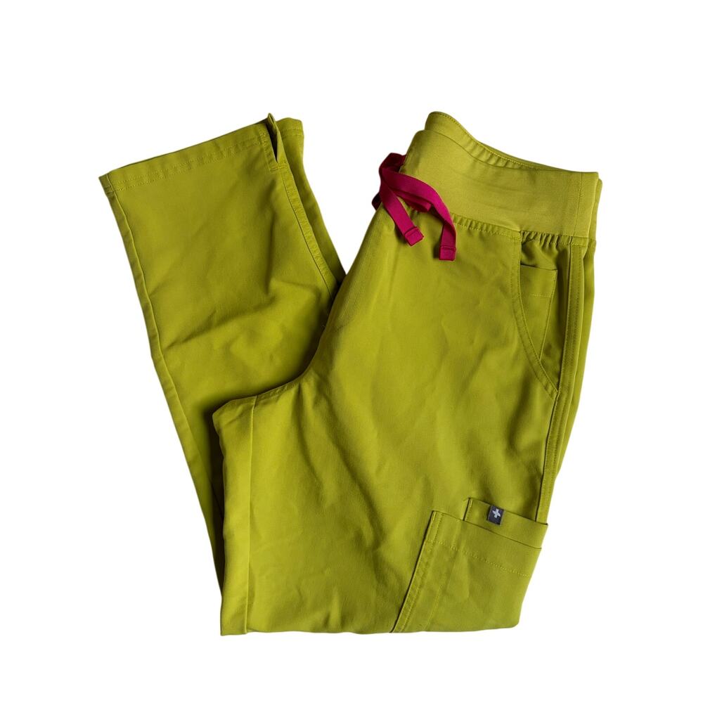 FIGS Women's Yola High-Rise Slim Scrub Pant (Limeade) - MP